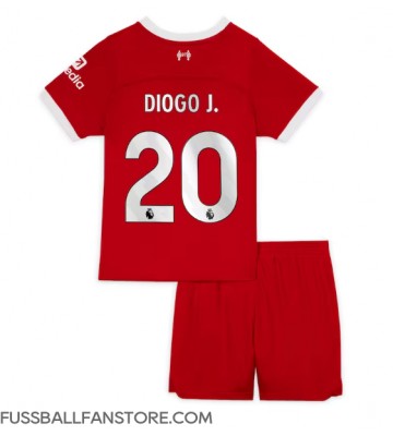 Liverpool Diogo Jota #20 Replik Heimtrikot Kinder 2023-24 Kurzarm (+ Kurze Hosen)